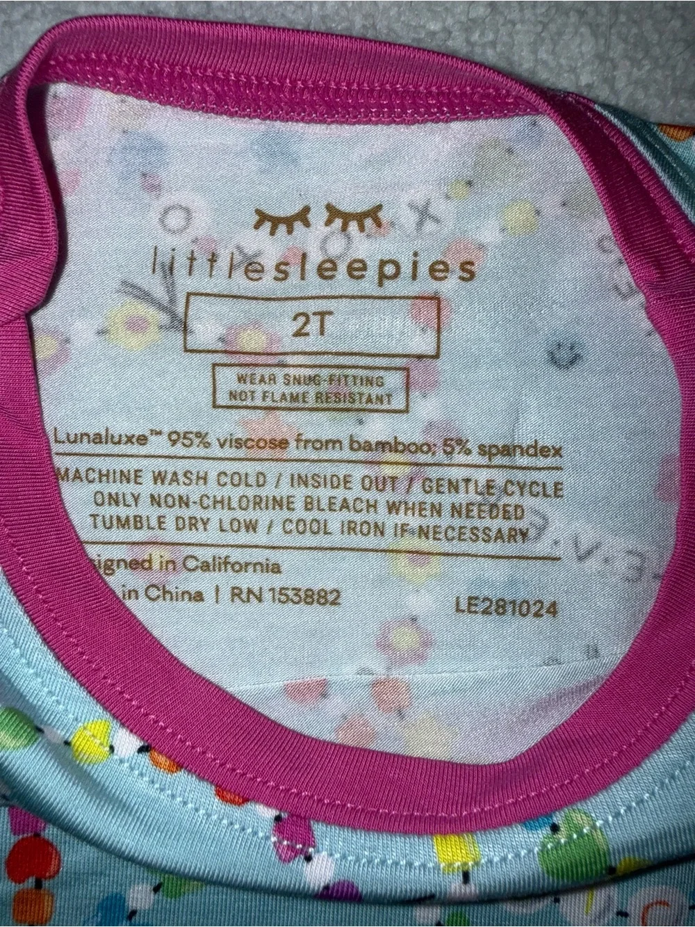 Little Sleepies “Friends Forever” 2-piece pajama set, size 2T, NWT